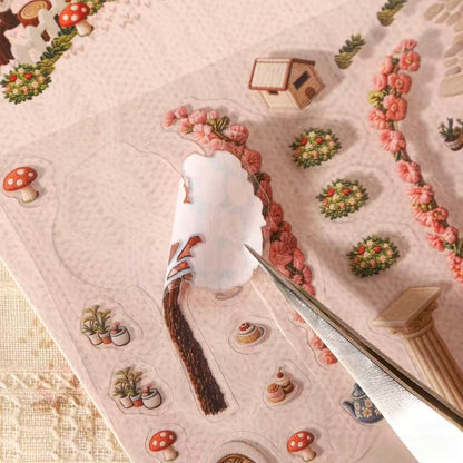 Embroidery Series-DIY 3D Miniature Sticker Scene