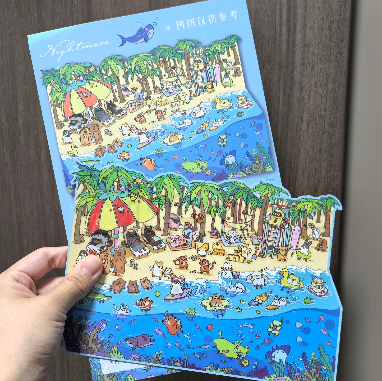 Summer Filter-DIY 3D Miniature Sticker Scene