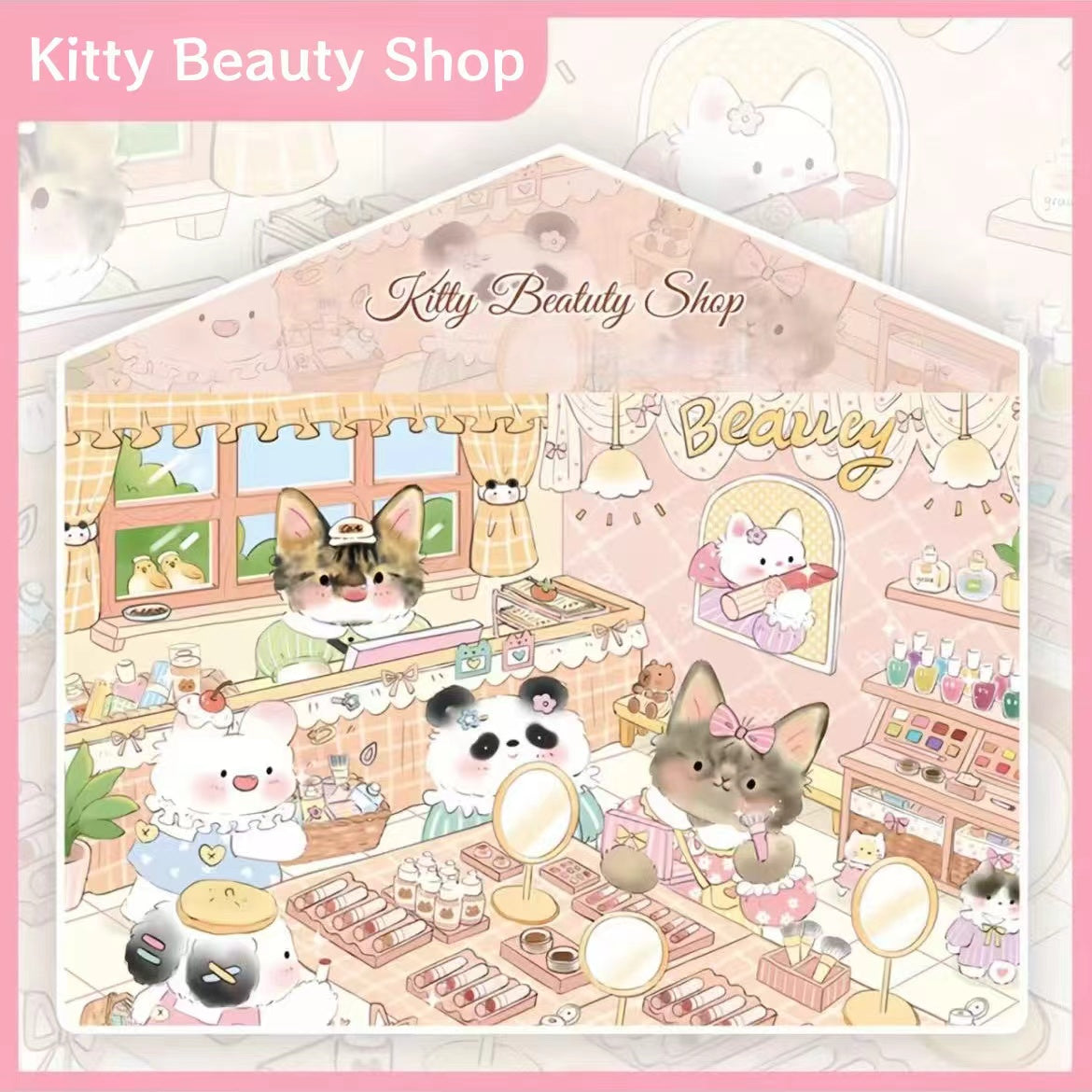 Kitty Series-DIY 3D Miniature Scenes Sticker