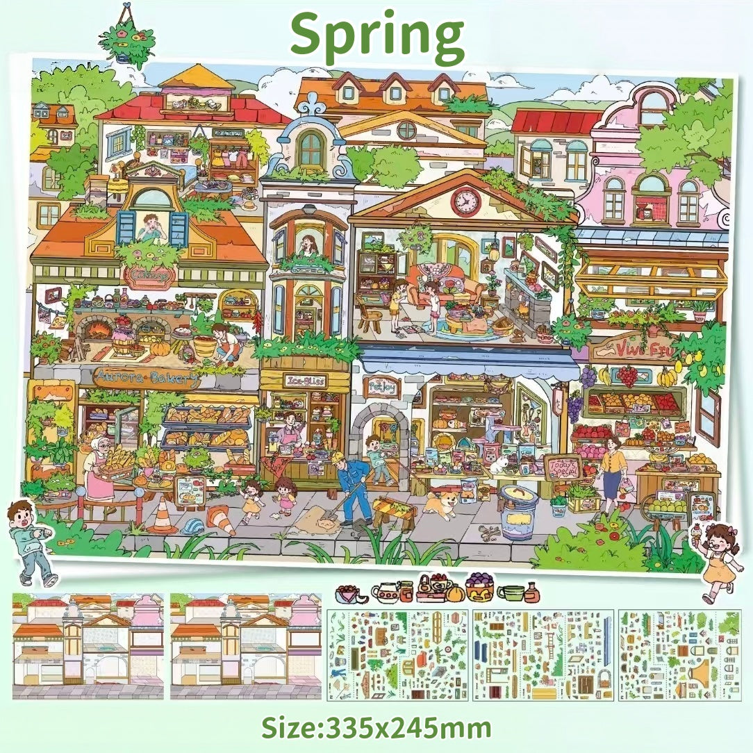 Room Seasons-DIY 3D Miniature Sticker Scene