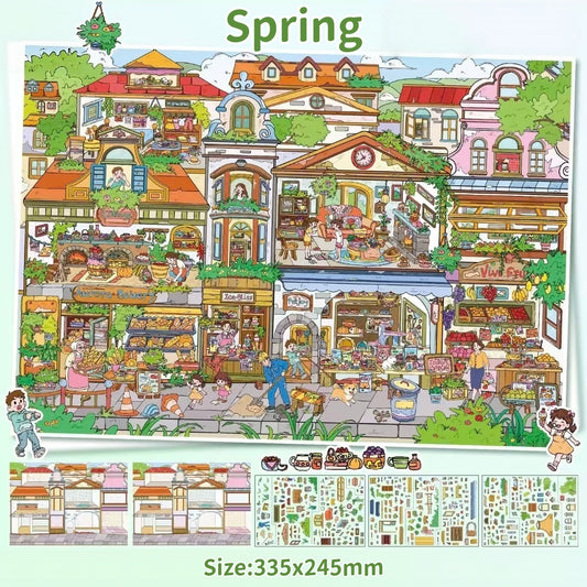 Room Seasons-DIY 3D Miniature Sticker Scene