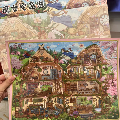 Kiki's Delivery Service-DIY 3D Miniature Scene Sticker