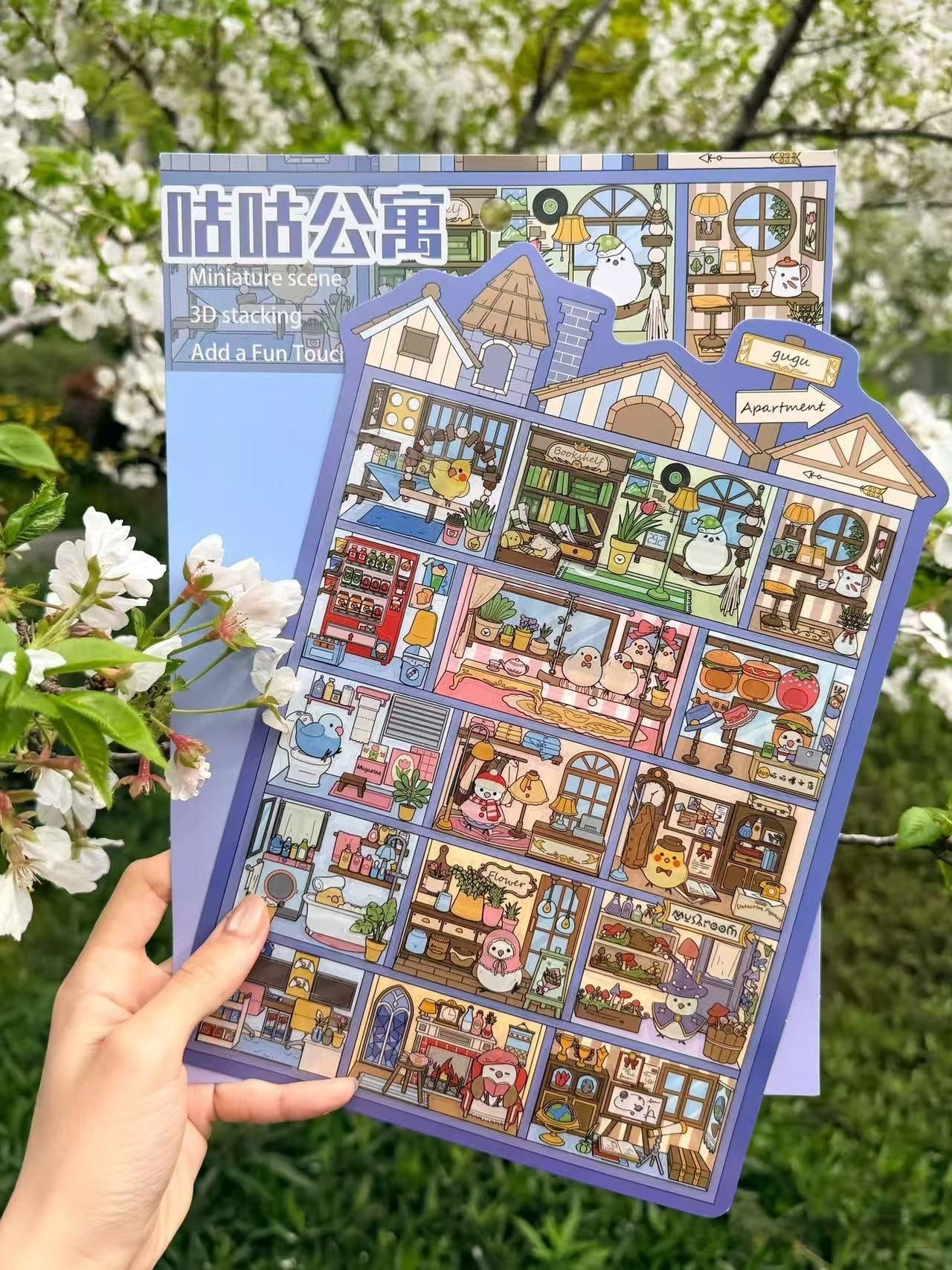 Gugu Apartment -DIY 3D Miniature Scene Sticker