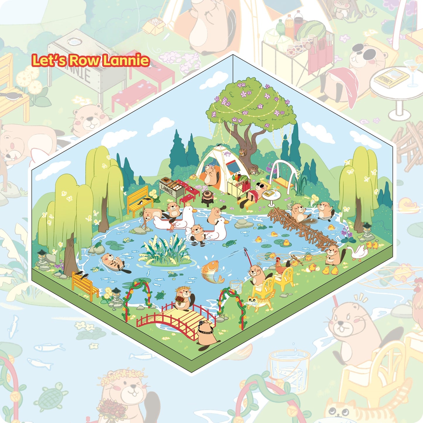 Spring Outing-DIY 3D Miniature Scene Sticker