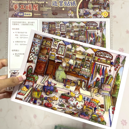 Bunny Land Series--DIY 3D Miniature Sticker Scene