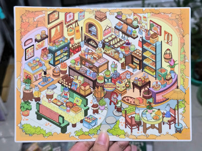Autumn Baking House-DIY 3D Miniature Scene Sticker