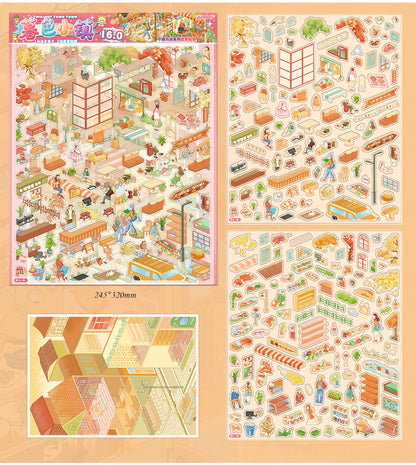 Memory Town--DIY 3D Miniature Scene Sticker