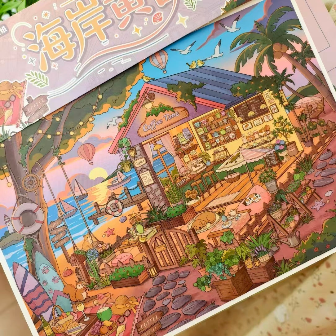 Hours of Serenity-DIY 3D Miniature Sticker Scene