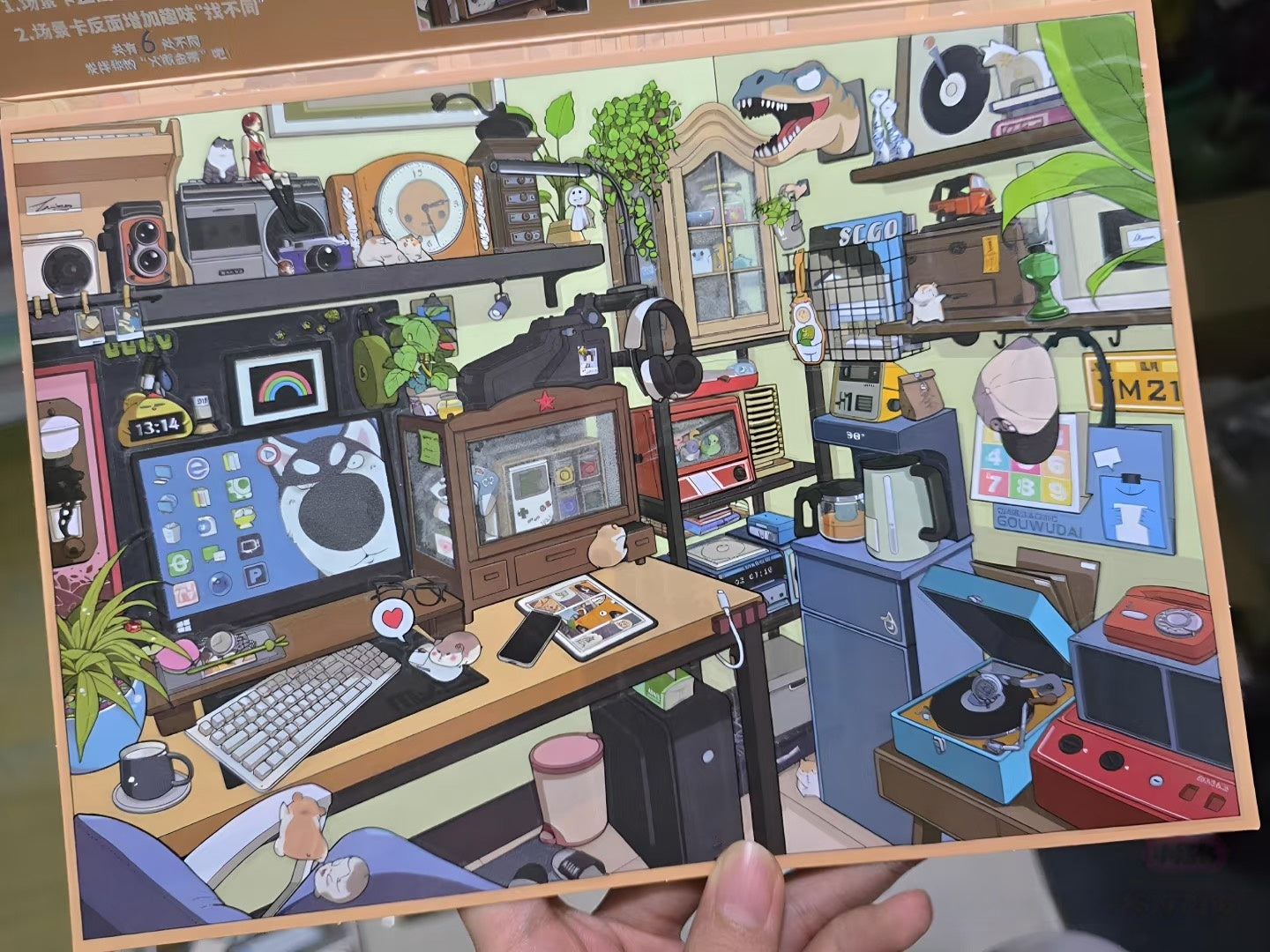 Moonlit Hyakki Store|Cozy Time Nook--DIY 3D Miniature Scene Sticker
