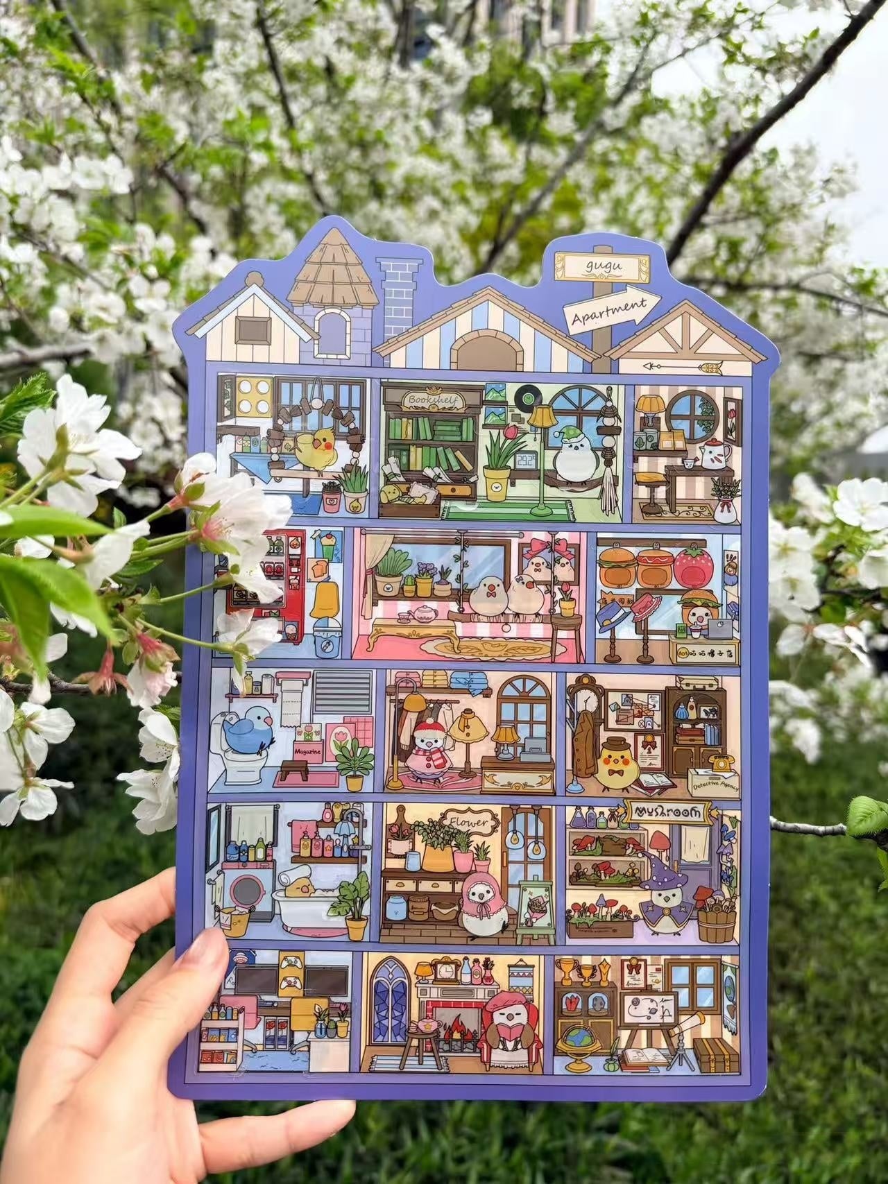 Gugu Apartment -DIY 3D Miniature Scene Sticker