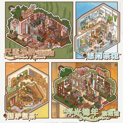 Past Glow--DIY 3D Miniature Scene Sticker(4PCS)