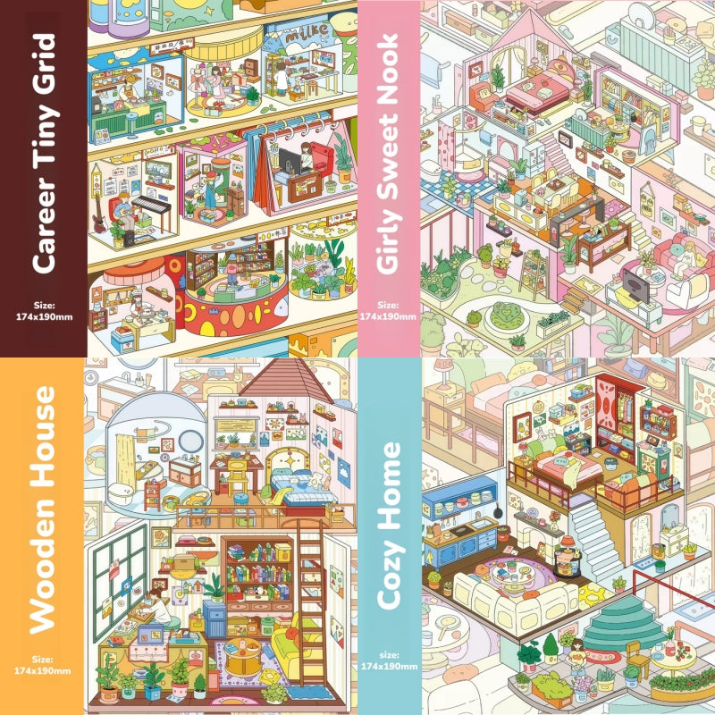 Metropolitan living-DIY 3D Miniature Scene Sticker