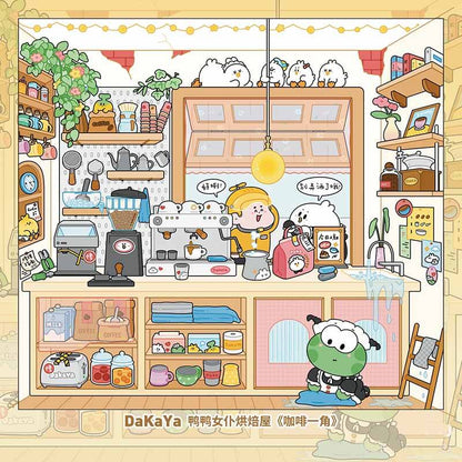 Duck Maid Bakery-DIY 3D Miniature Scene Stickers
