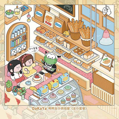 Duck Maid Bakery-DIY 3D Miniature Scene Stickers