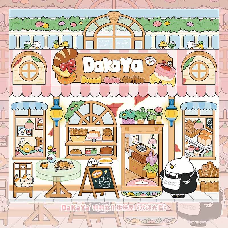 Duck Maid Bakery-DIY 3D Miniature Scene Stickers
