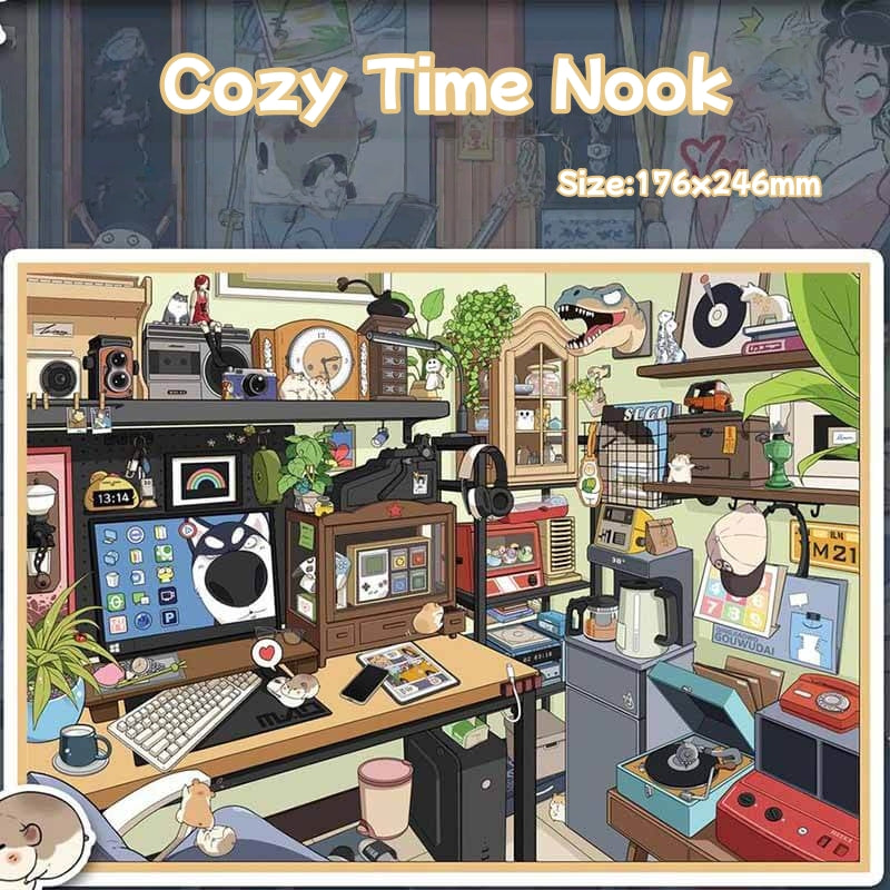 Moonlit Hyakki Store|Cozy Time Nook--DIY 3D Miniature Scene Sticker