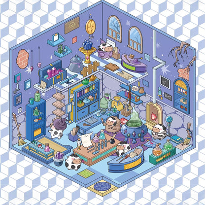 Serie Wonderland - Adhesivo de escena en miniatura 3D para manualidades