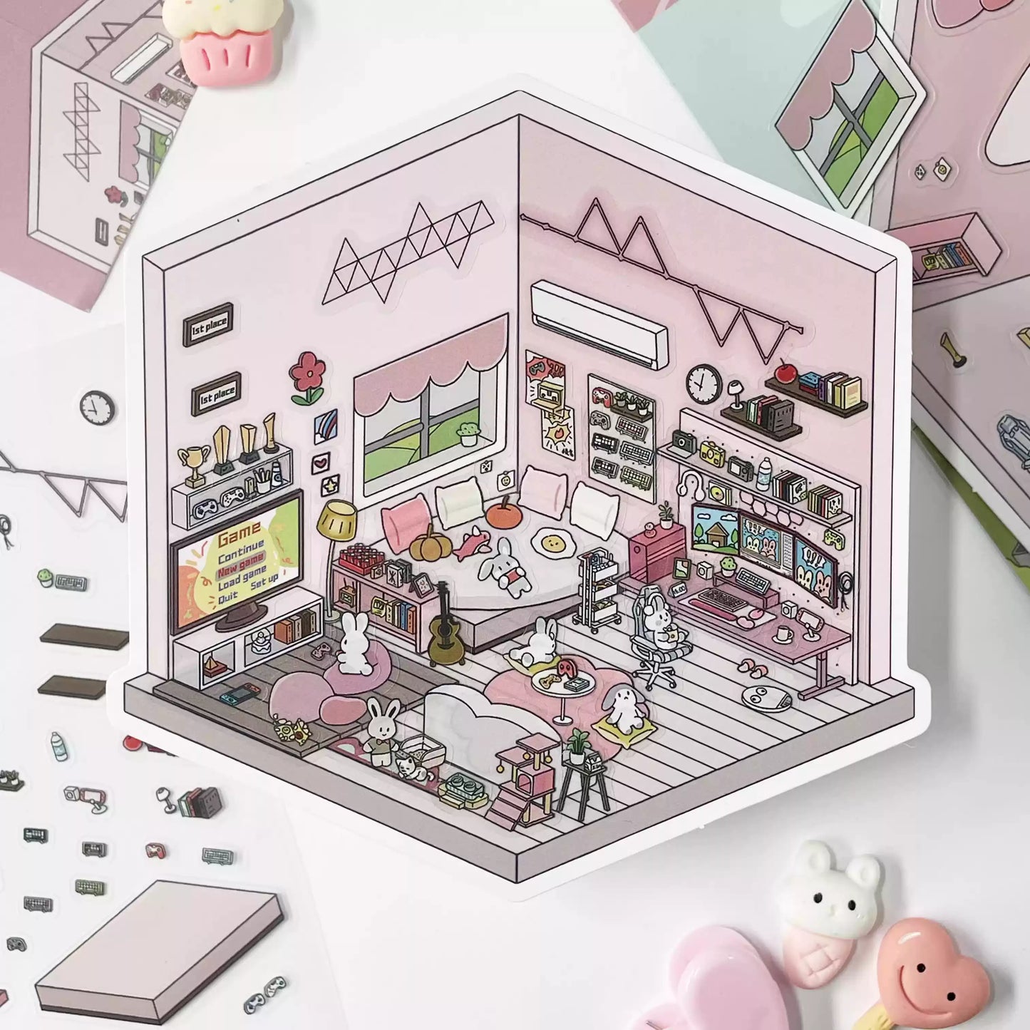 Life Party-DIY 3D Miniature Scene Sticker