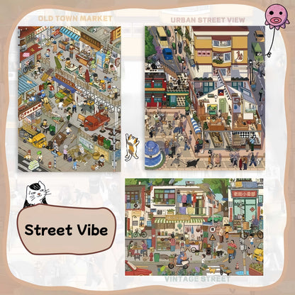 Street Vibe-DIY 3D Miniature Scene Sticker