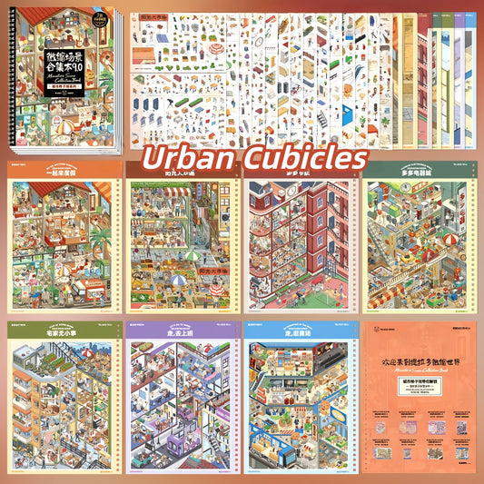 Urban Cubicles-Telado 9.0-DIY 3D Miniature Scenes Sticker Book
