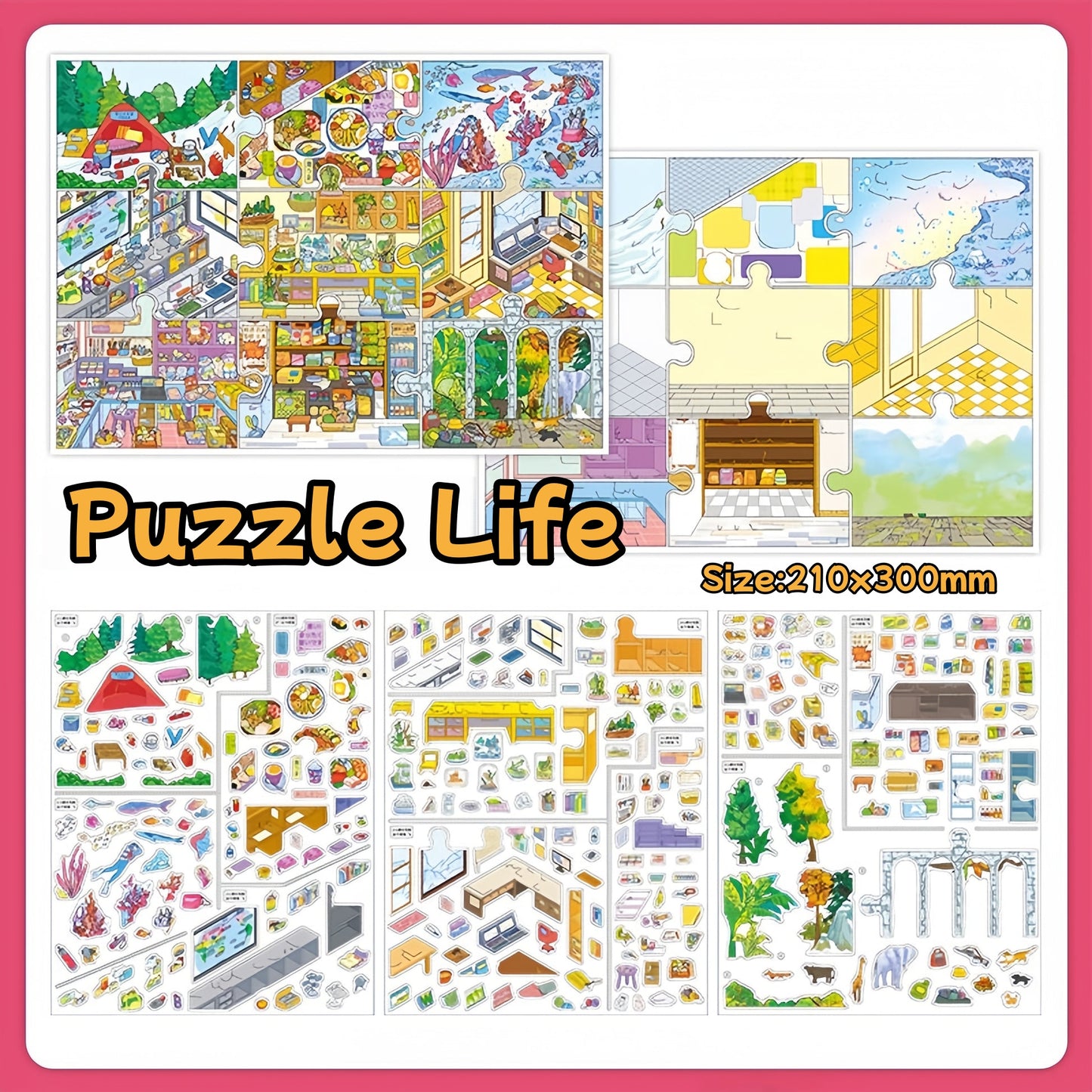 Puzzle Life|City Stroll-DIY 3D Miniature Scene Sticker