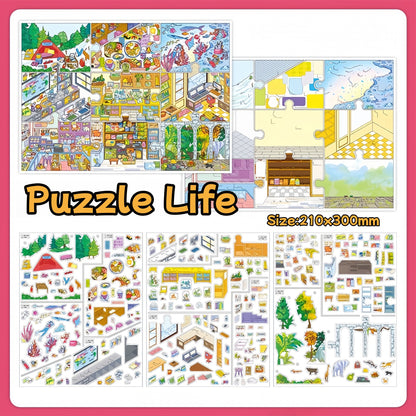 Puzzle Life|City Stroll-DIY 3D Miniature Scene Sticker