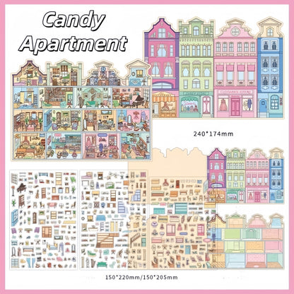 Art Academy|Candy Apartment-DIY 3D Miniature Scene Sticker