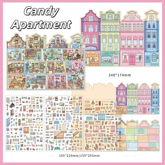 Art Academy|Candy Apartment-DIY 3D Miniature Scene Sticker