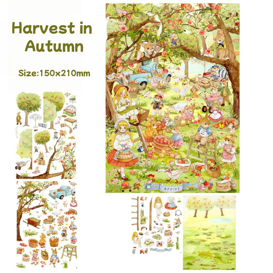 Bunny Land Fairy Tale-DIY 3D Miniature Scene Sticker