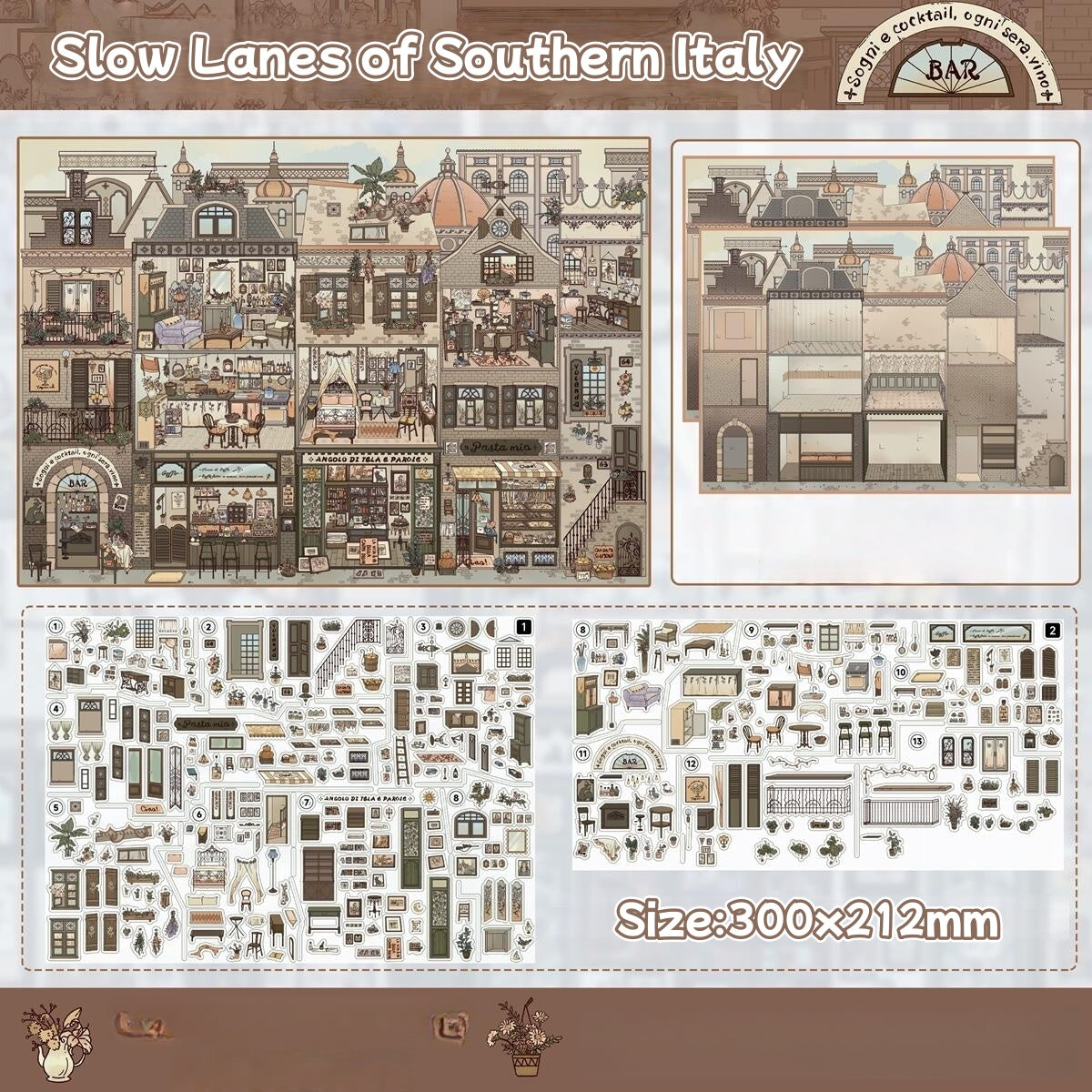 Starry Leisure--DIY 3D Miniature Scene Sticker