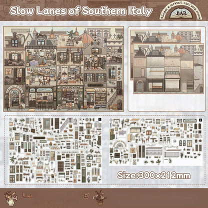 Starry Leisure--DIY 3D Miniature Scene Sticker