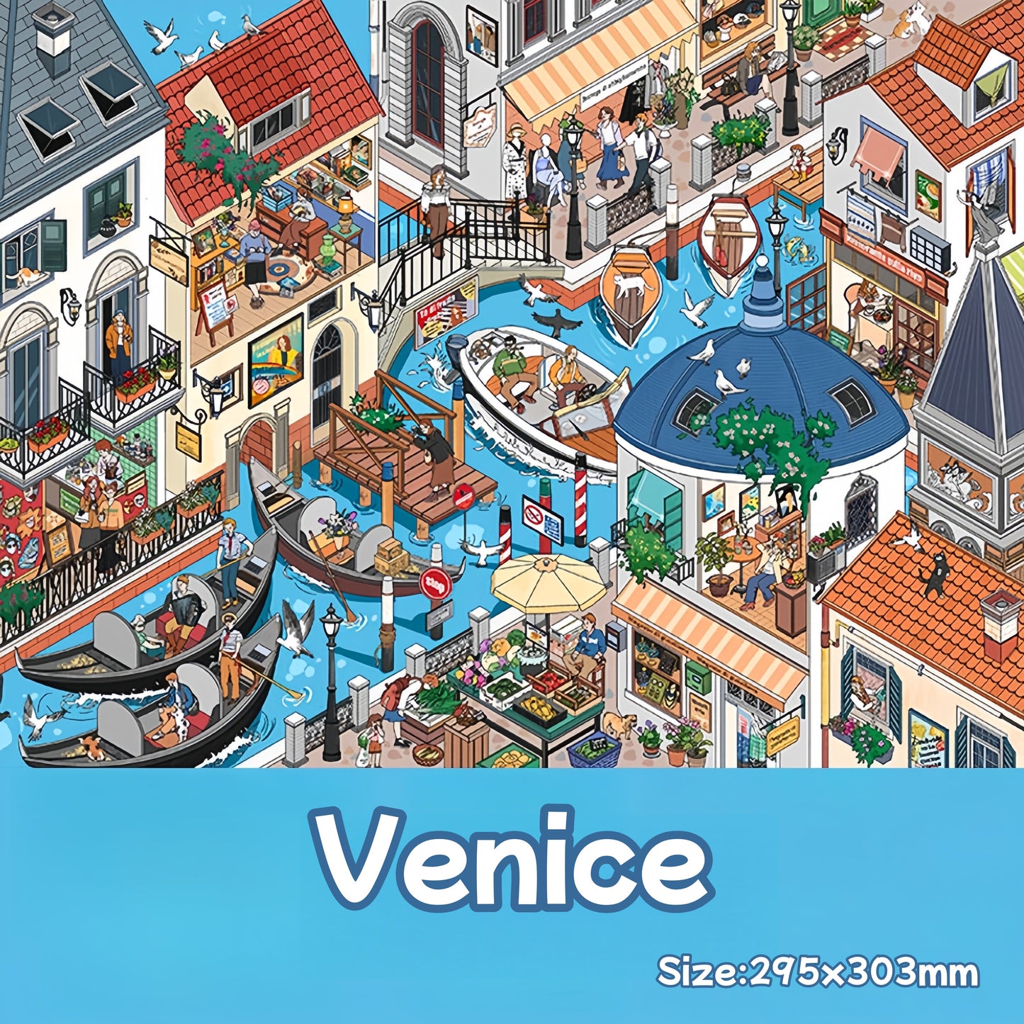 Venice|Seaside Vacation-DIY 3D Miniature Scene Sticker