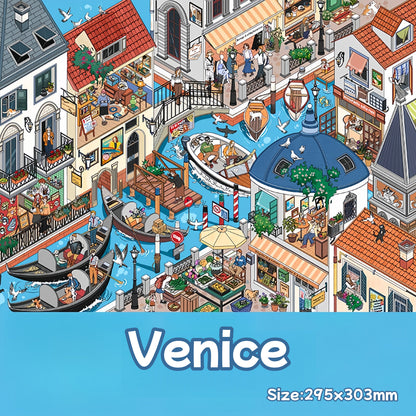 Venice|Seaside Vacation-DIY 3D Miniature Scene Sticker
