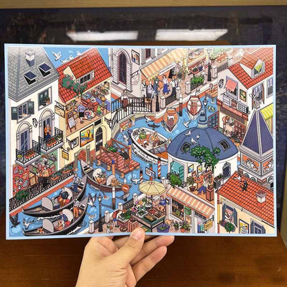 Venice|Seaside Vacation-DIY 3D Miniature Scene Sticker