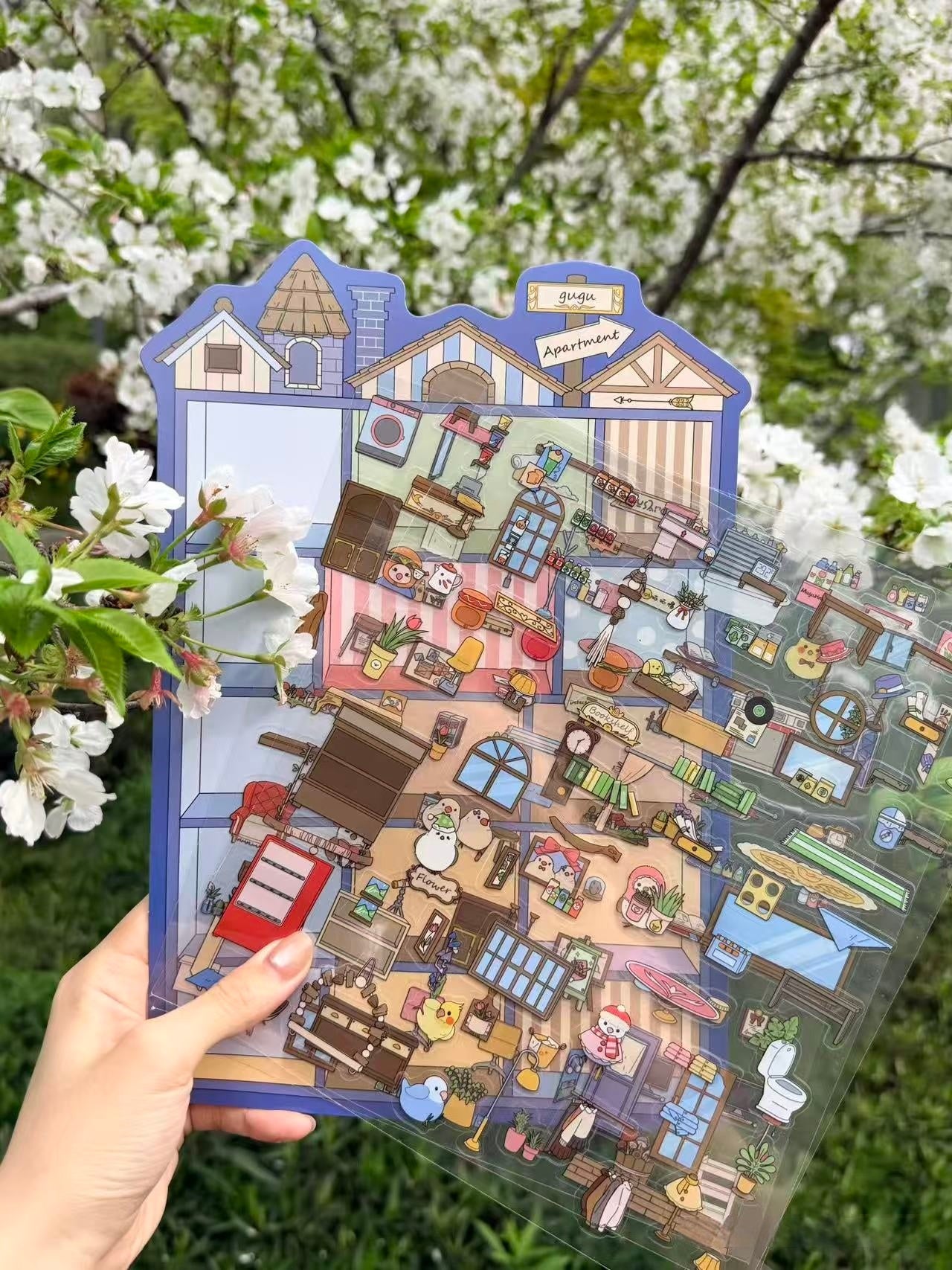 Gugu Apartment -DIY 3D Miniature Scene Sticker