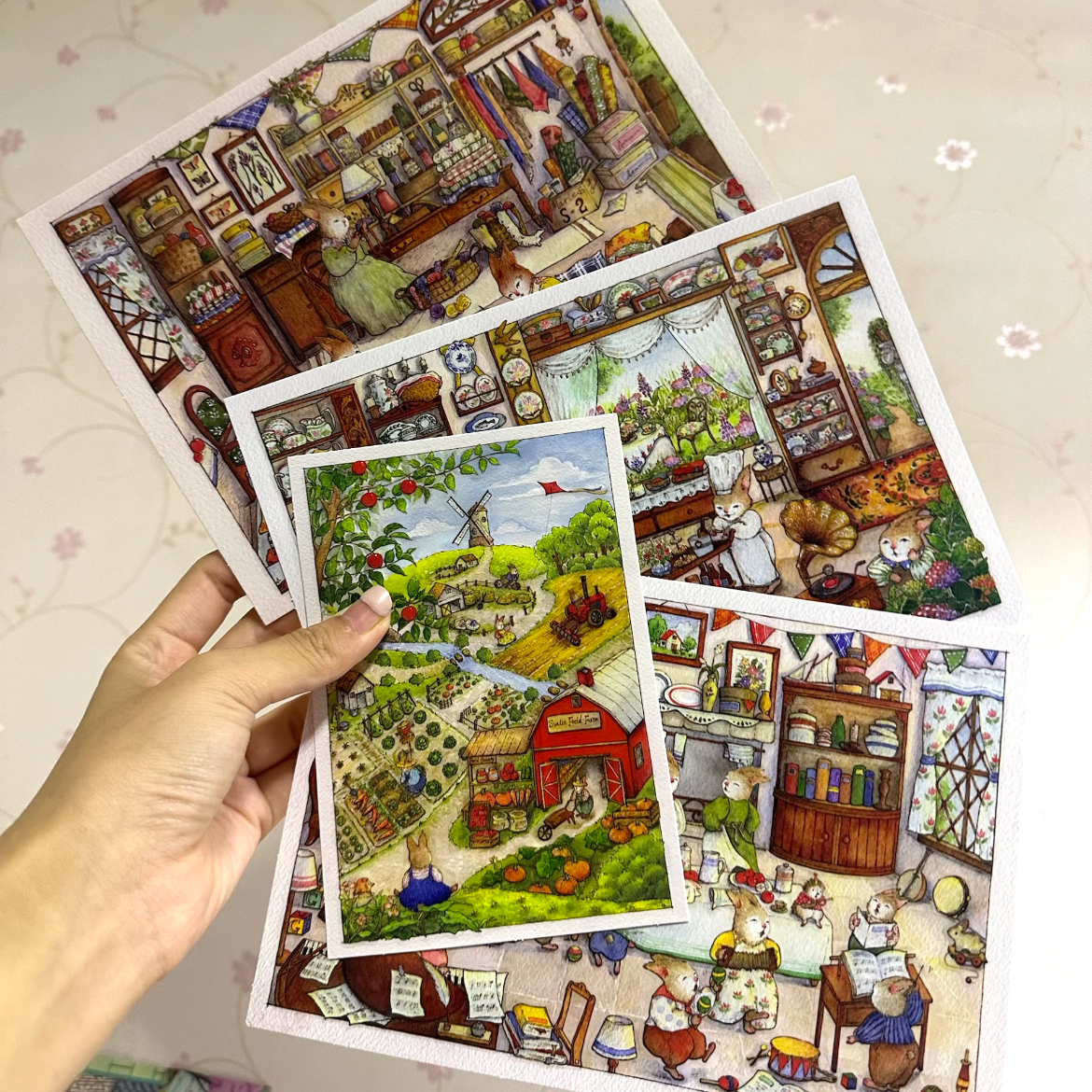 Bunny Land Series--DIY 3D Miniature Sticker Scene