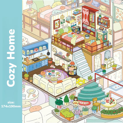 Metropolitan living-DIY 3D Miniature Scene Sticker