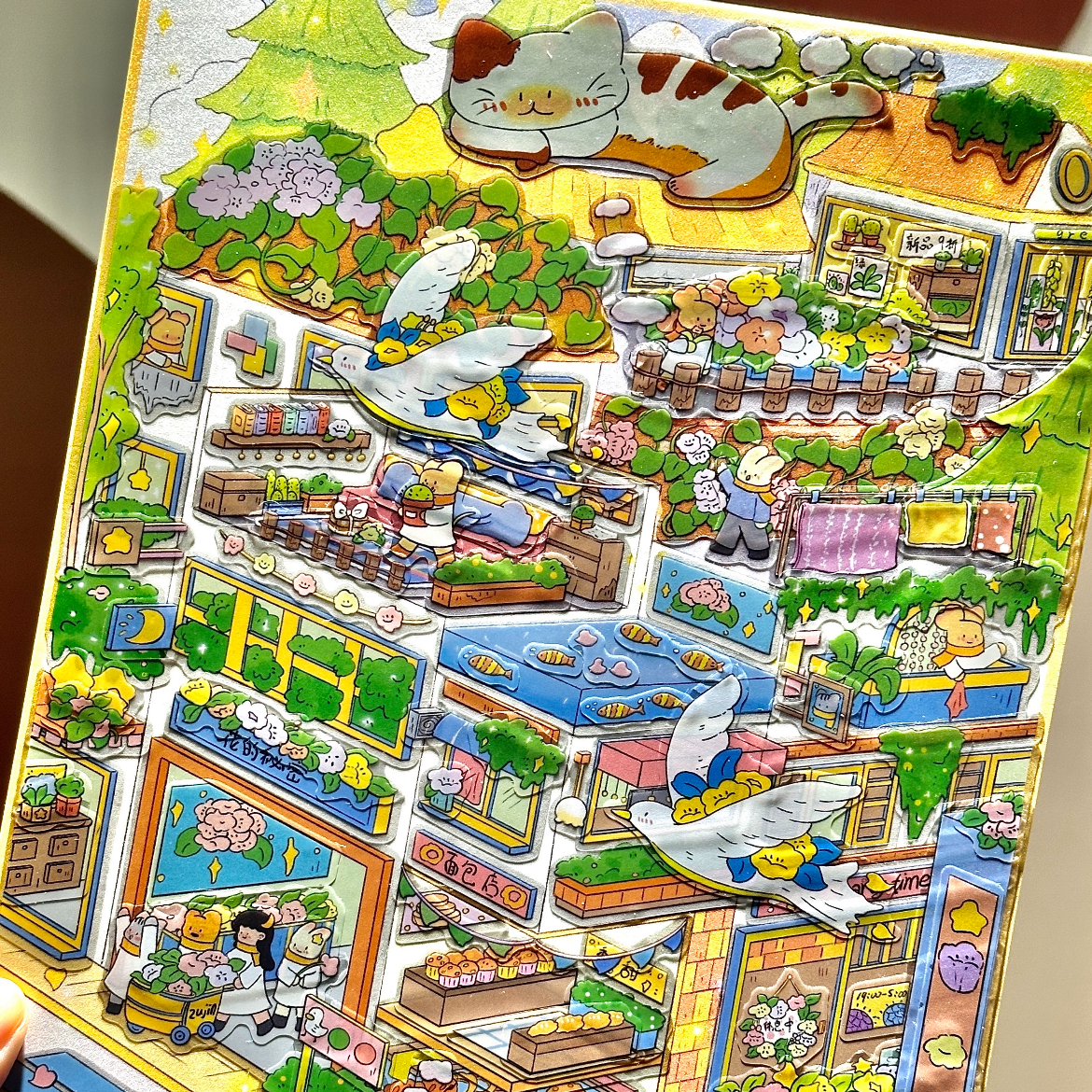 Flower City-DIY 3D Miniature Sticker Scene