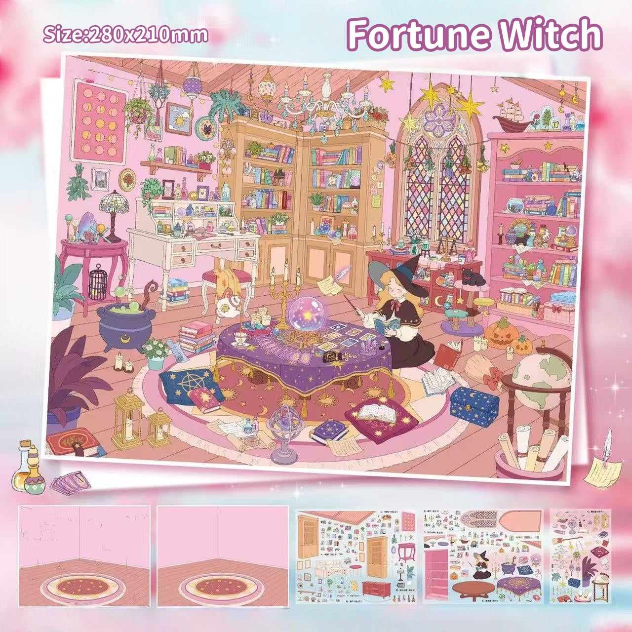 Fortune Witch|Garden Whispers-DIY 3D Miniature Scene Sticker