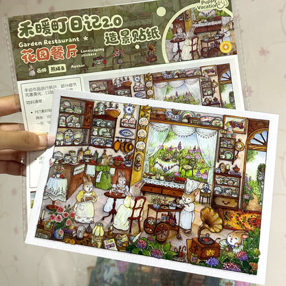 Bunny Land Series--DIY 3D Miniature Sticker Scene
