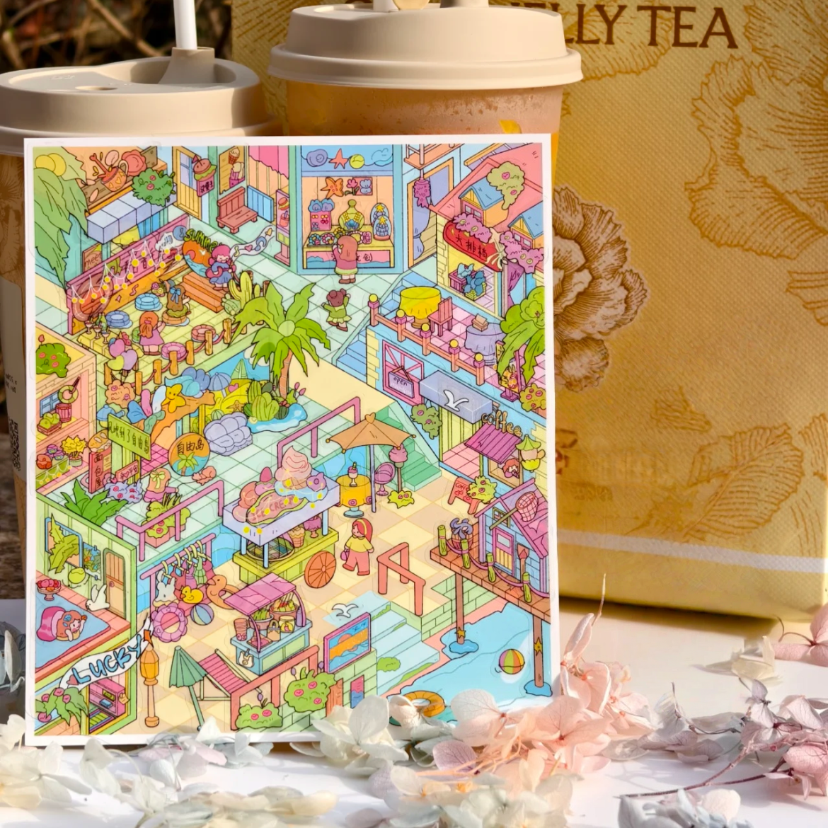 Sweet Seasons(4 Themes)-DIY 3D Miniature Scene Sticker