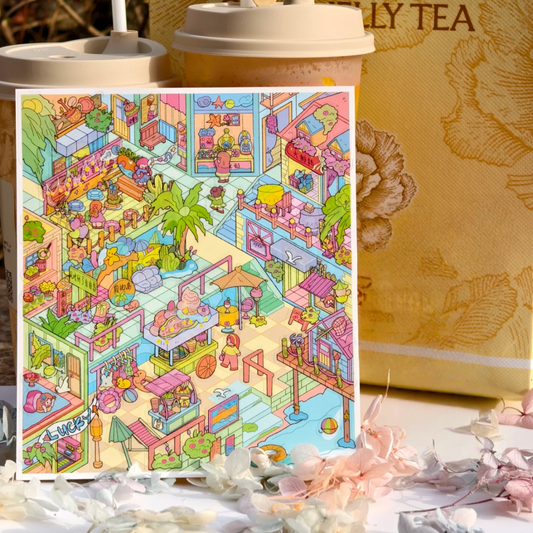 Sweet Seasons(4 Themes)-DIY 3D Miniature Scene Sticker