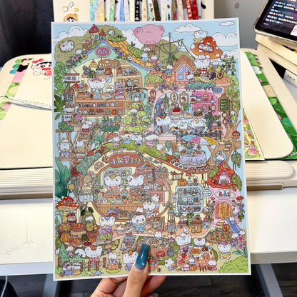 Honey Woods-DIY 3D Miniature Sticker Scene