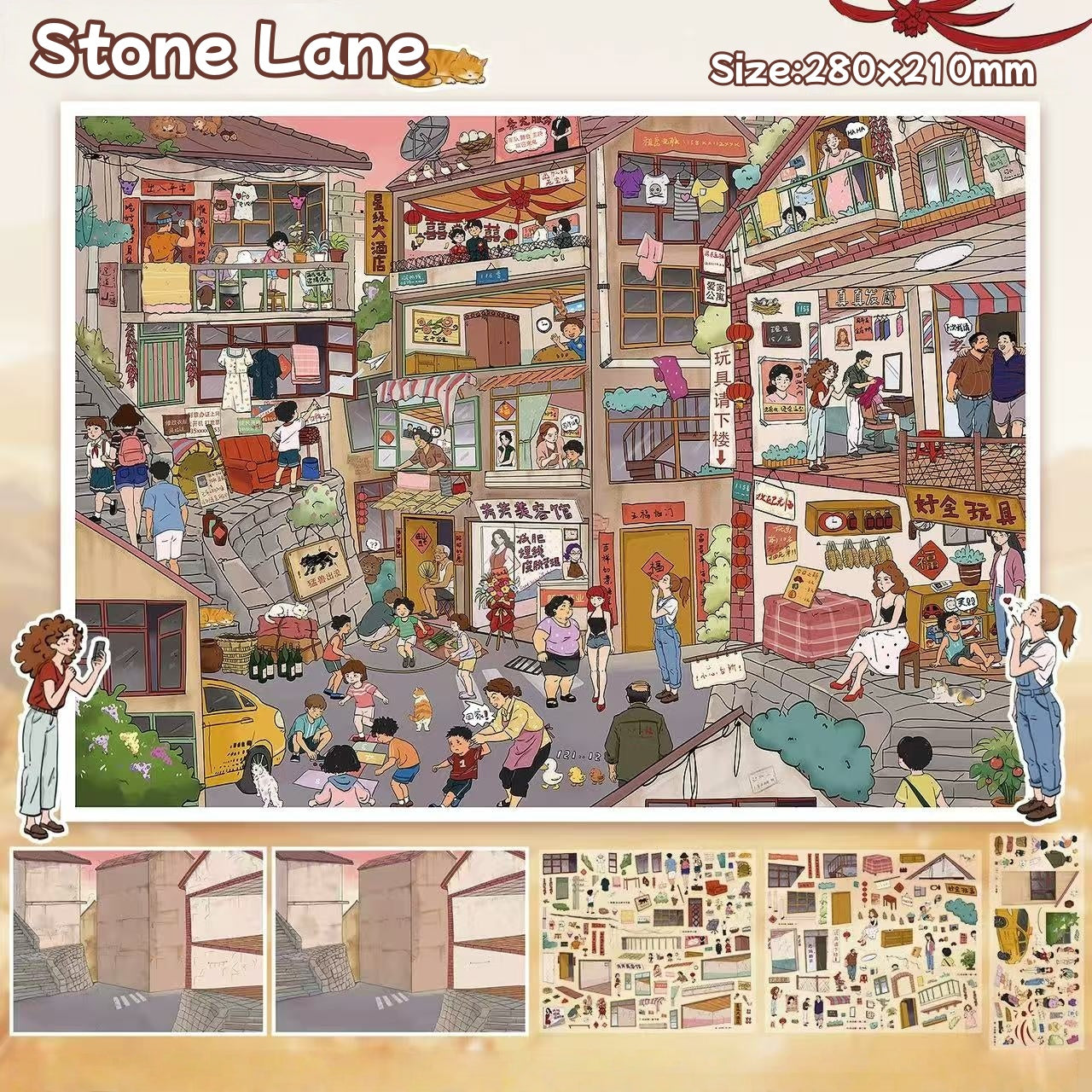 Sunset Sea|Stone Lane-DIY 3D Miniature Scene Sticker