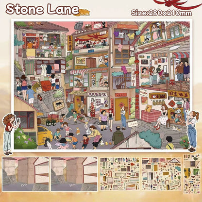 Sunset Sea|Stone Lane-DIY 3D Miniature Scene Sticker