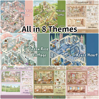 Vintage Regal Aesthetic-DIY 3D Miniature Sticker Scene