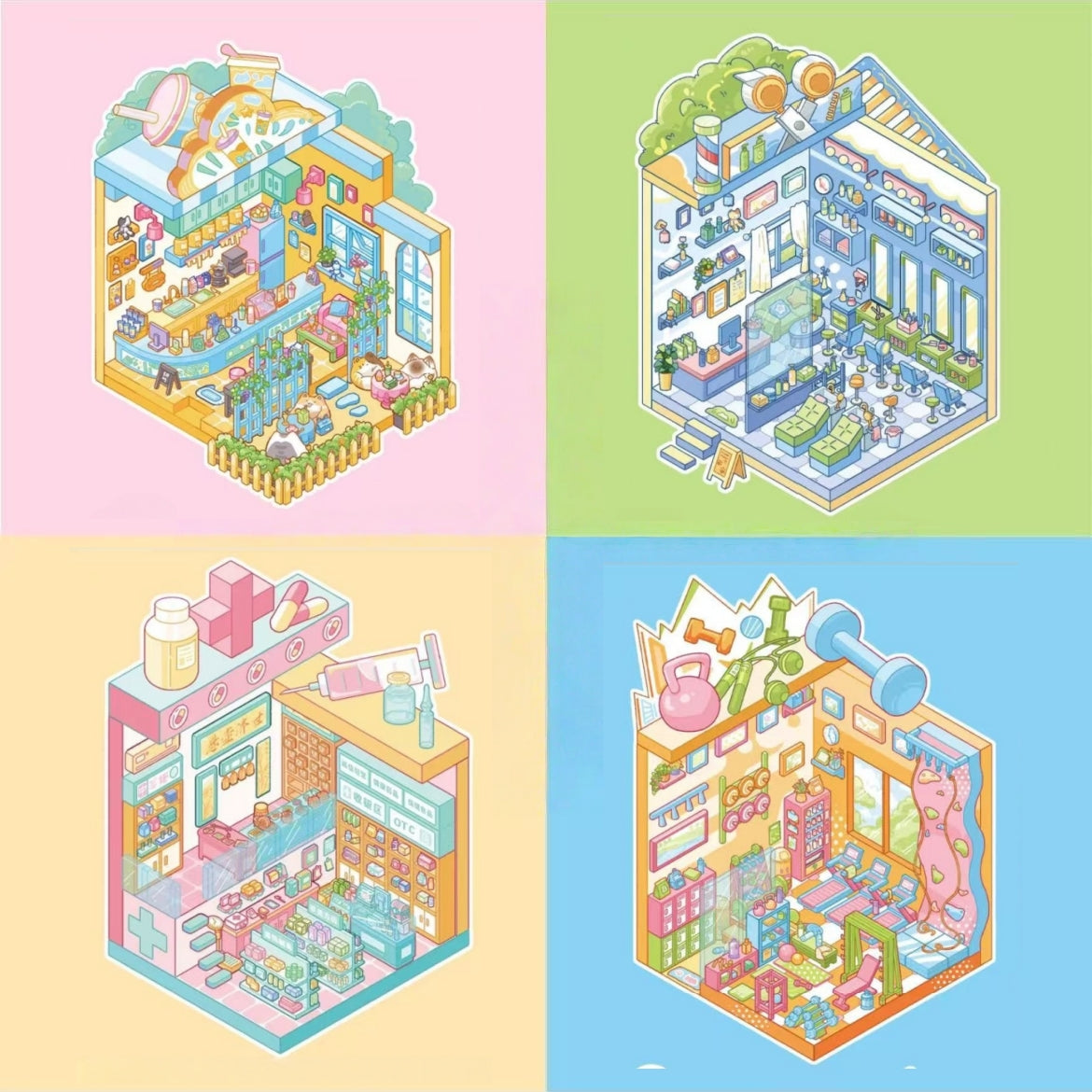 Healing Store-DIY 3D Miniature Scene Sticker