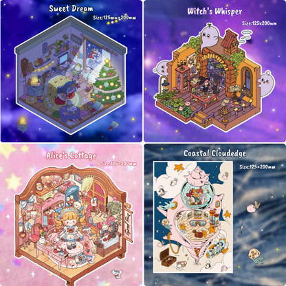 Starry Little Worlds-DIY 3D Miniature Sticker Scene