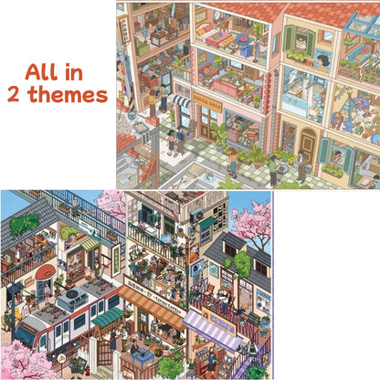 Spring Town| Summer Town-DIY 3D Miniature Scene Sticker