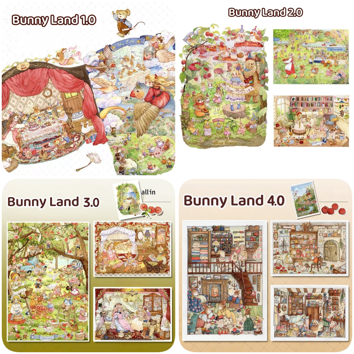 Bunny Land Fairy Tale-DIY 3D Miniature Scene Sticker